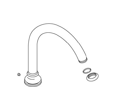 KOHLER Deck Spout Assembly - Polished Chrome, K-1001976-CP