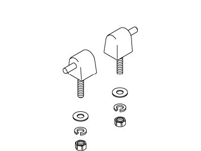 KOHLER Check Hinge Toilet Seat Hinge Pack - White, K-1035010-0