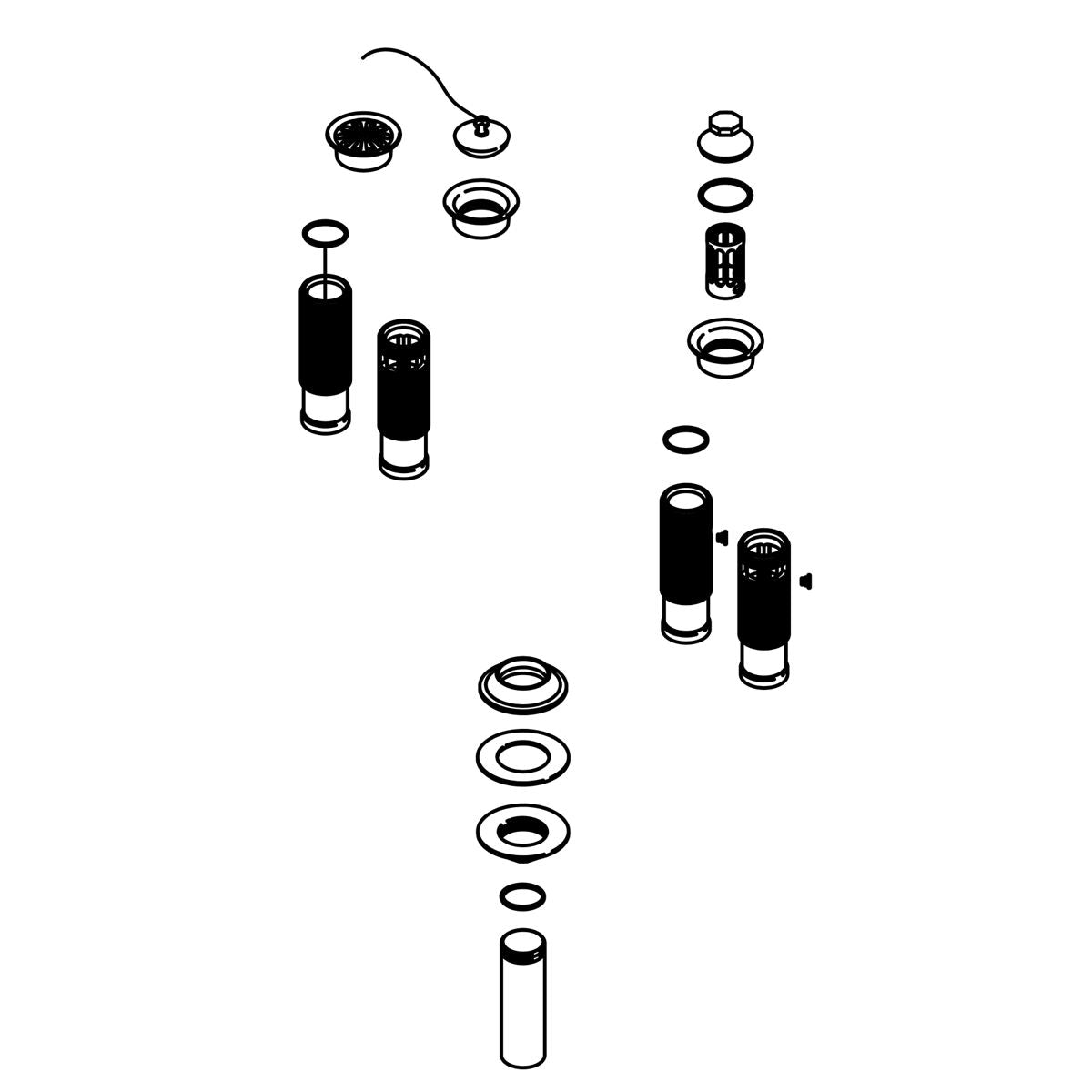KOHLER Tube Drain With Overflow - Vibrant Polished Nickel, K-1035613-SN