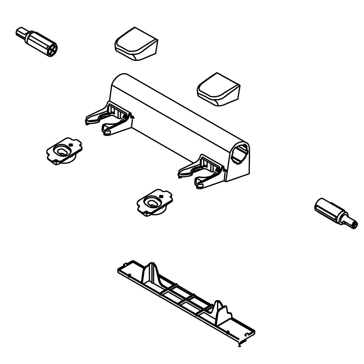 KOHLER Toilet Seat Hinge Kit - Ice Grey, K-1150464-95