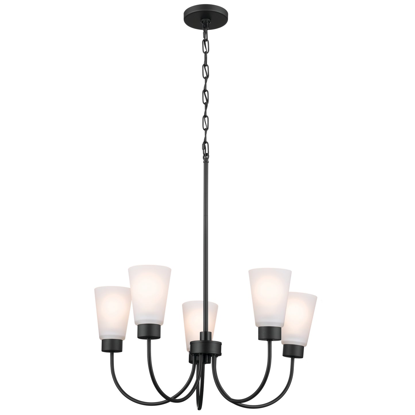 KICHLER 52443BK Erma Five Light Chandelier Black