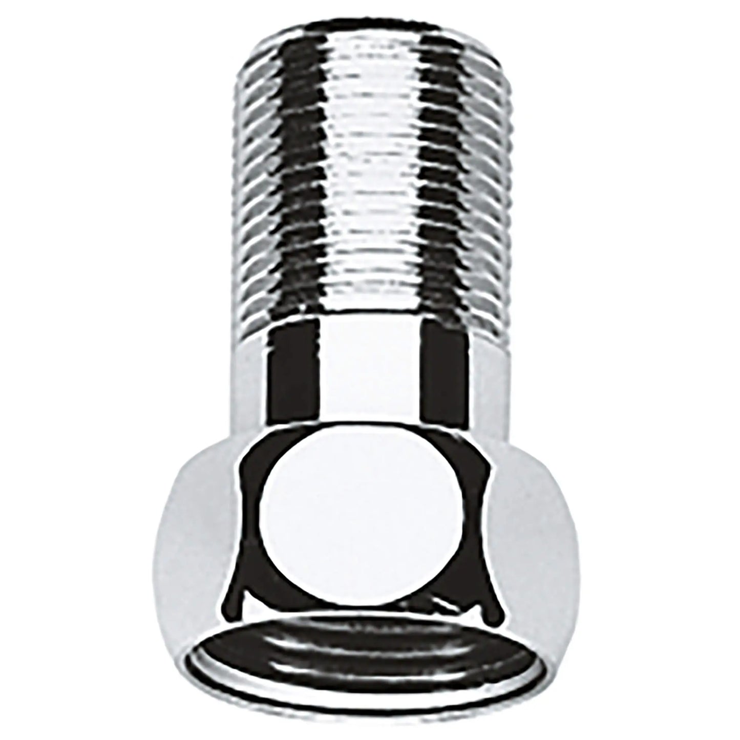 GROHE 12424000 Grohtherm Straight Union (1-1/4" With 1-1/2" Nut) - Chrome