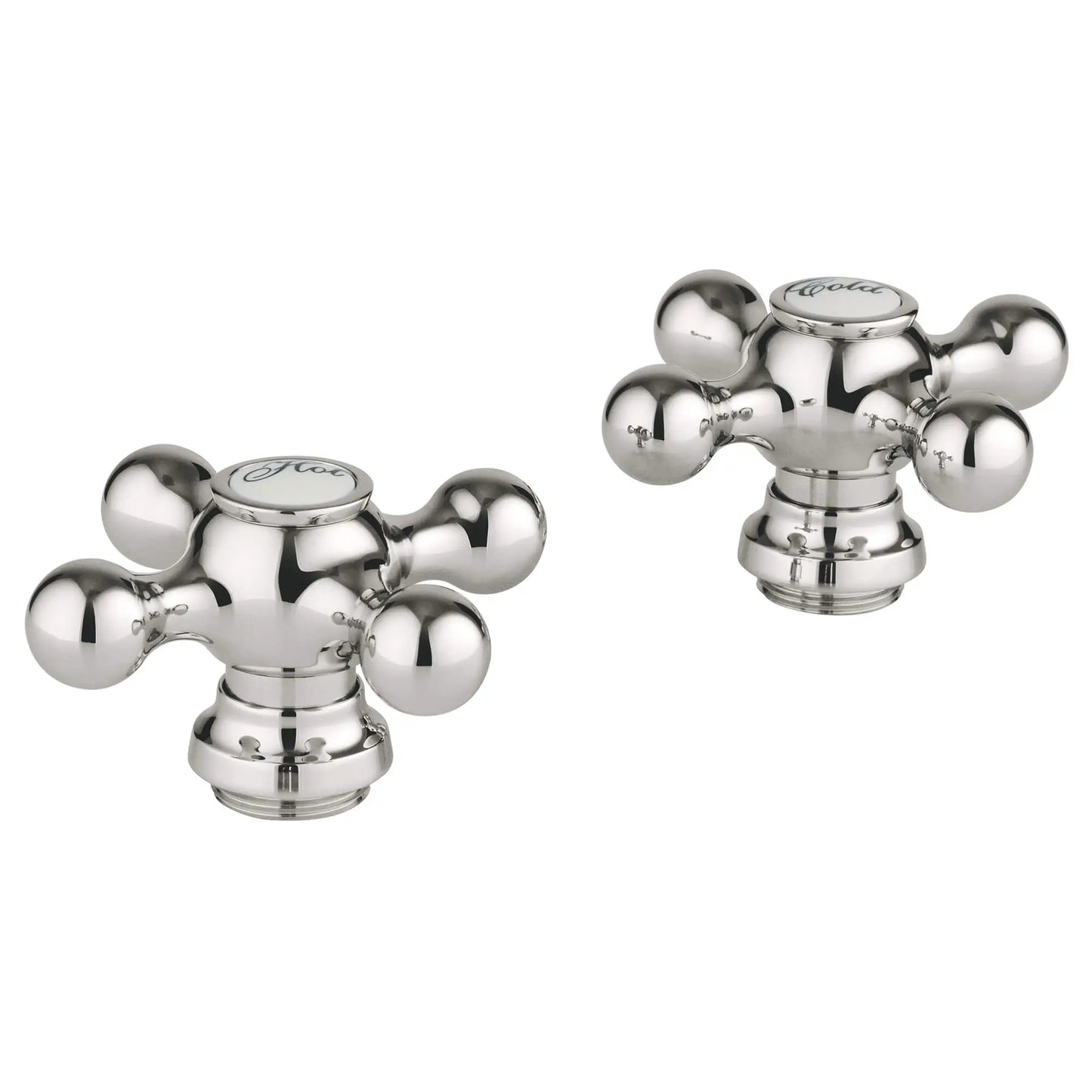 GROHE 18731BE0 Seabury Cross Handles (Pair) - Polished Nickel