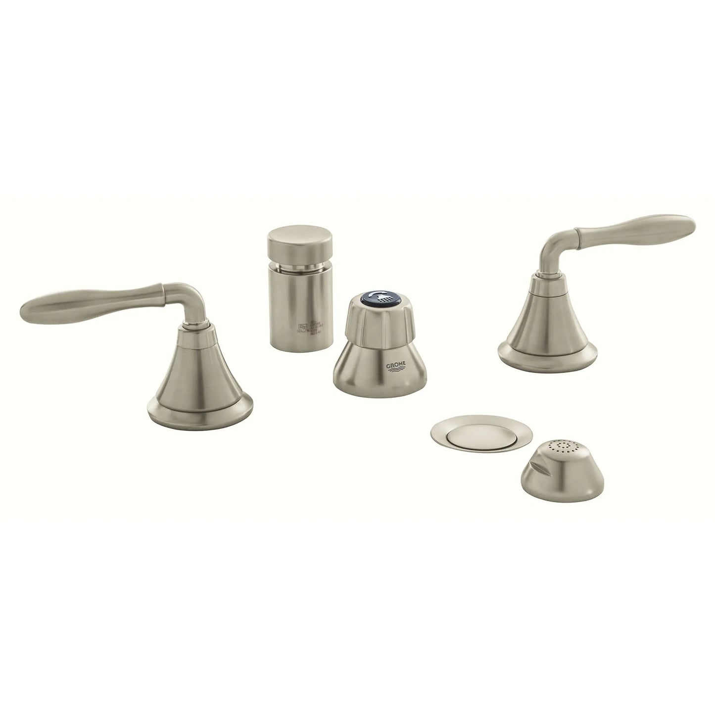GROHE 18731EN0 Seabury Cross Handles (Pair) - Brushed Nickel