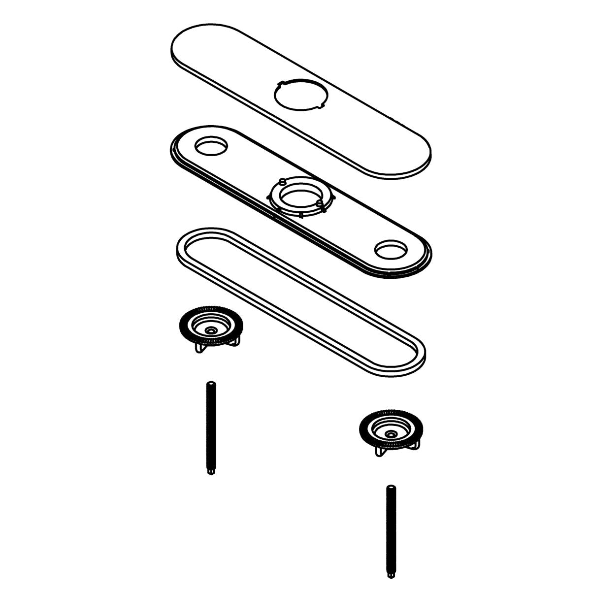 KOHLER Escutcheon Kit - Matte Black, K-1244505-BL