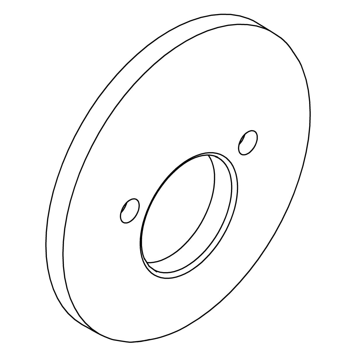 KOHLER Bath Spout Escutcheon - Polished Chrome, K-1245236-CP