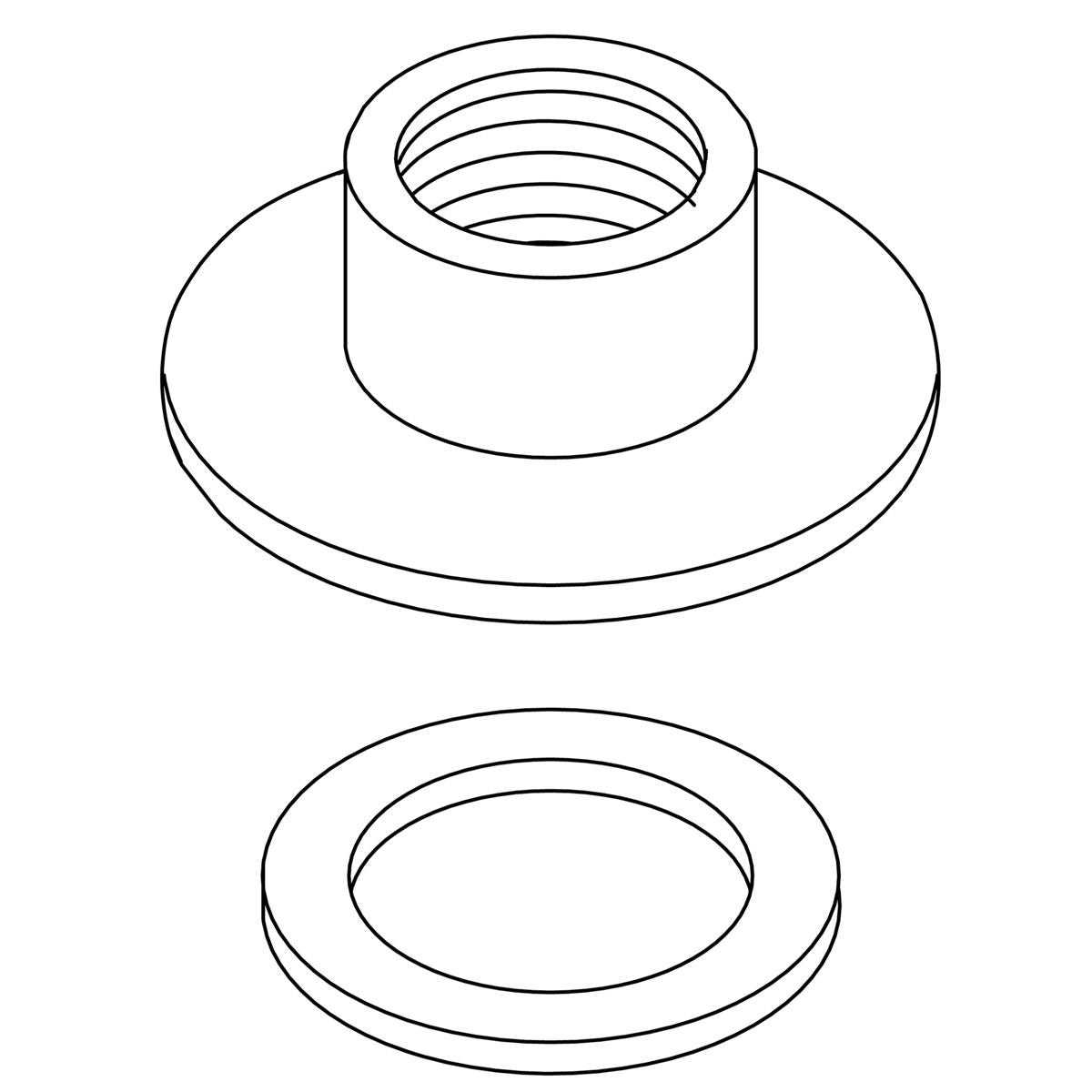 KOHLER Escutcheon Hardware Kit - Vibrant Brushed Moderne Brass, K-1276521-2MB