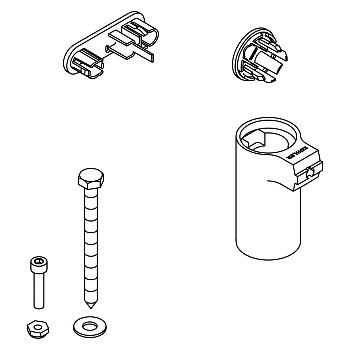KOHLER Bracket Kit - Black, K-1277343-2BL
