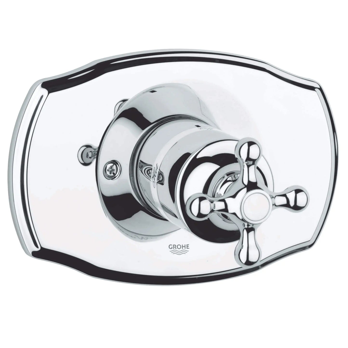 GROHE 19707000 Seabury Pressure Balance Valve Trim with Cross Handle - Chrome