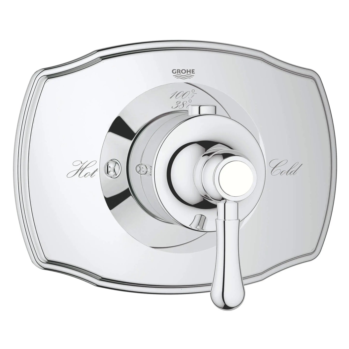 GROHE 19839000 Grohflex Custom Shower Thermostatic Valve Trim - Chrome