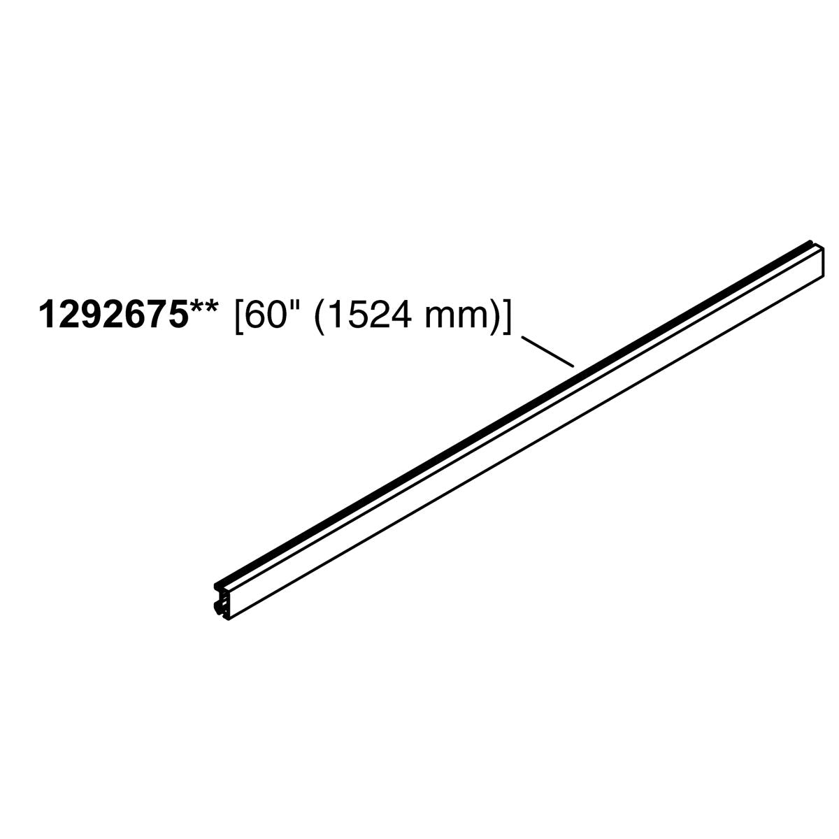 KOHLER Aerie 1500 Slider Top/Bottom Rail - Bright Polished Silver, K-1292675-SHP