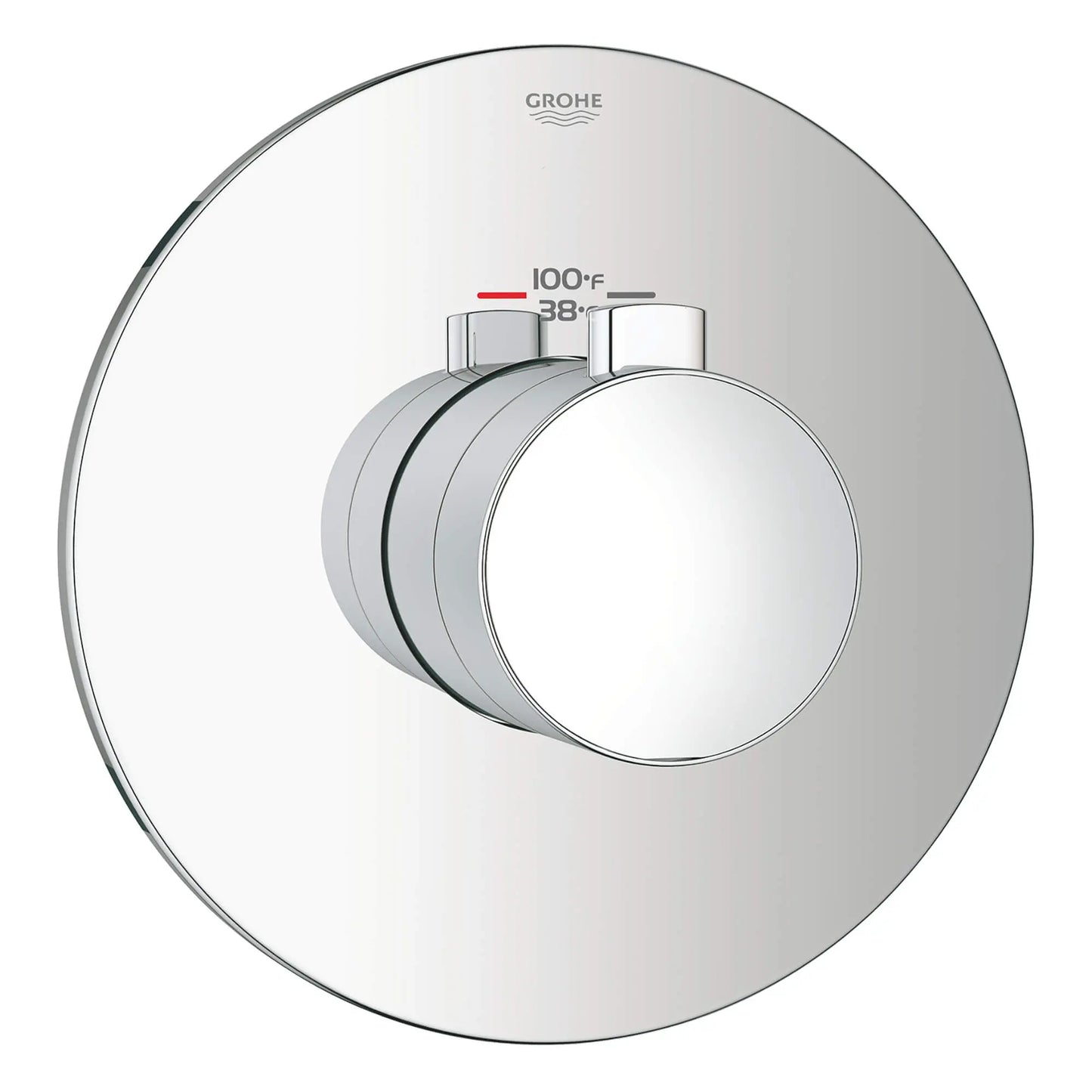 GROHE 19879000 Grohflex Custom Shower Thermostatic Valve Trim - Chrome