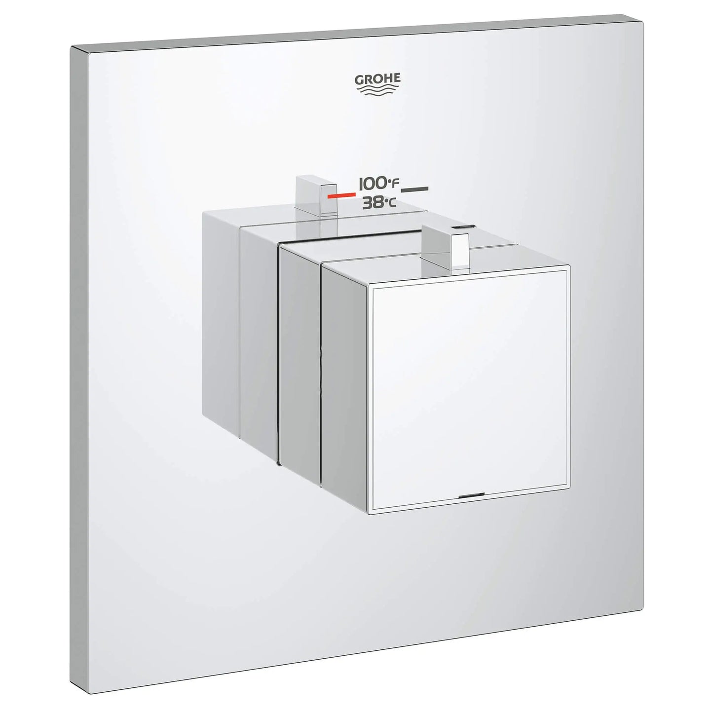 GROHE 19928000 Grohflex Custom Shower Thermostatic Valve Trim - Chrome
