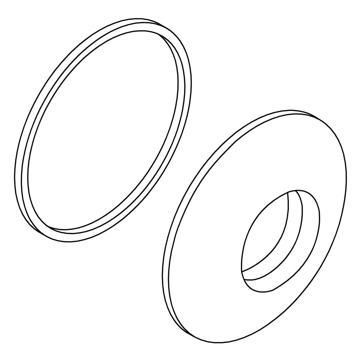 KOHLER Kit, Escutcheon - Matte Black, K-1346190-BL