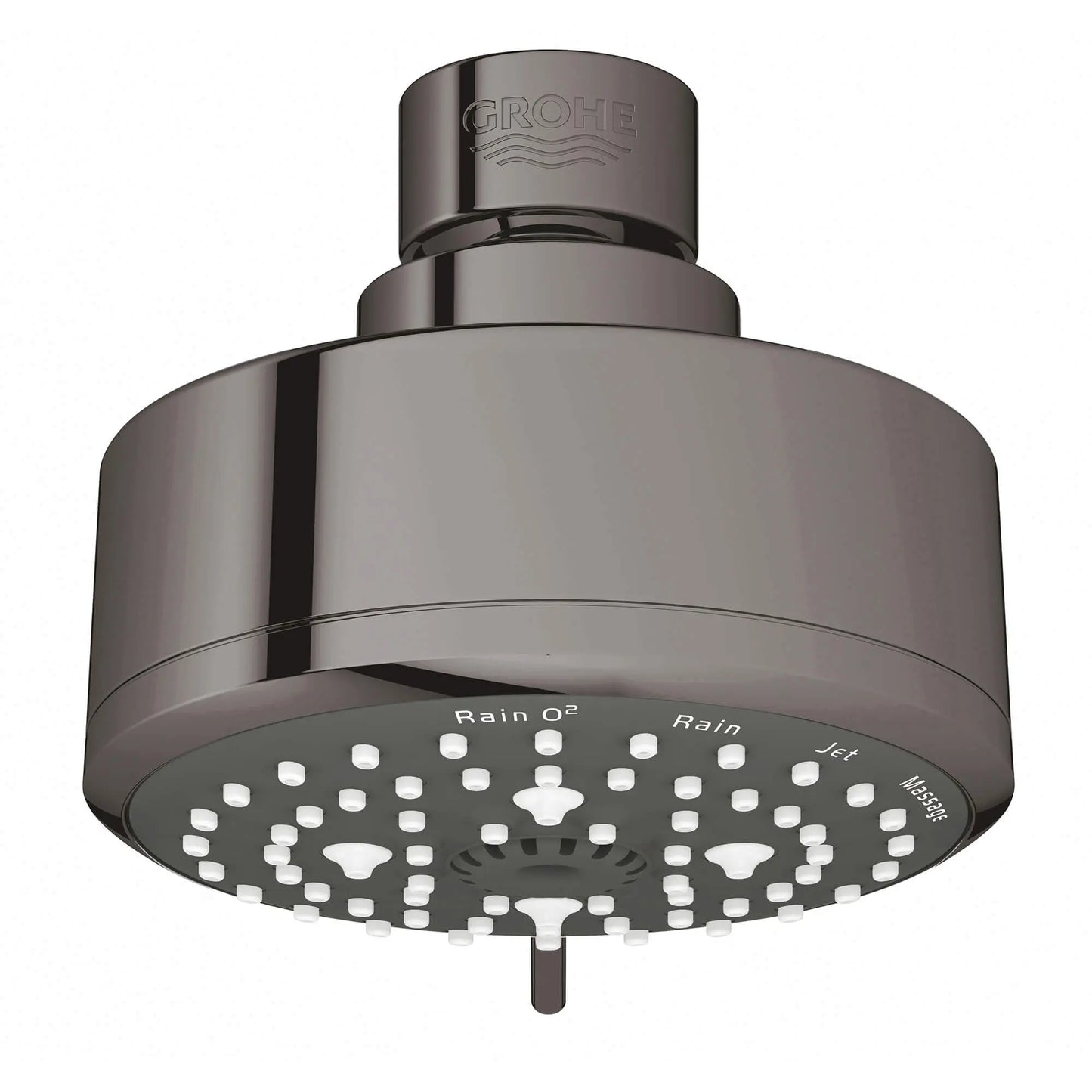 GROHE 26043A01 Tempesta 100 Shower Head, 4" - 4 Sprays, 1.75 gpm - Hard Graphite