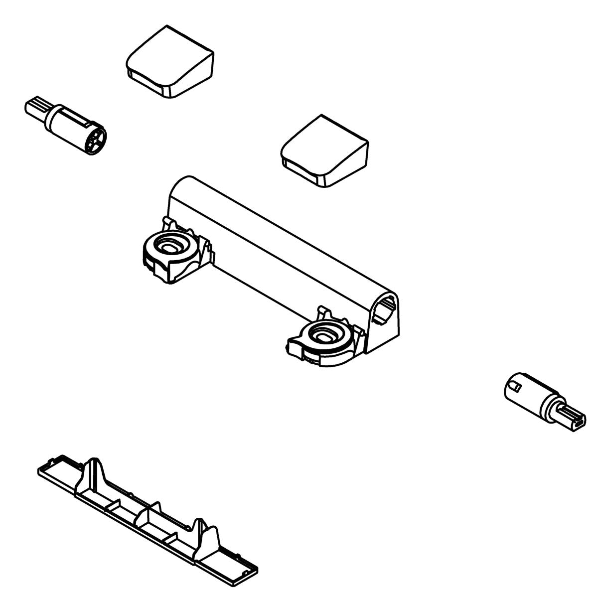 KOHLER K-1416150-0 Readylatch® Hinge Assembly Kit, Eb