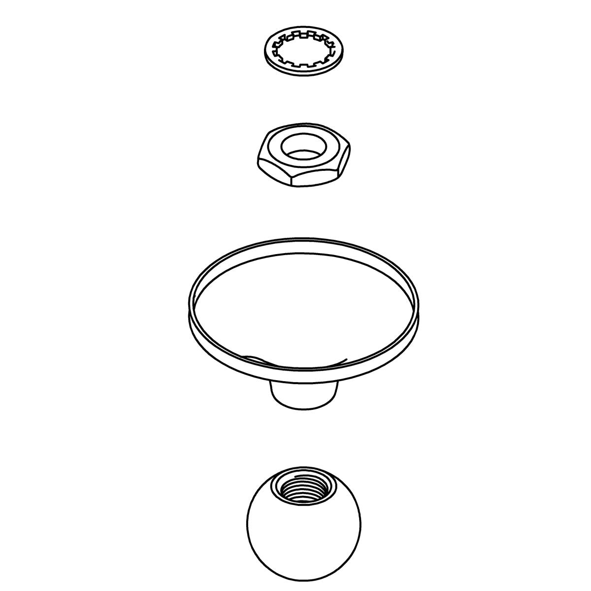 KOHLER Parohn Semi Flush Mount Finial - Polished Brass, K-1461525-2PL