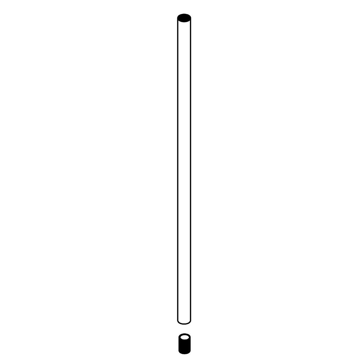 KOHLER Downrod, ∅15.8 X 457Mm X 1.4Mm - Polished Chrome, K-1461545-CPL