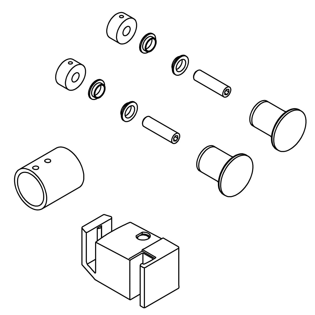 KOHLER Hardware Kit - Boxed - Vibrant Brushed Nickel, K-1476530-BN