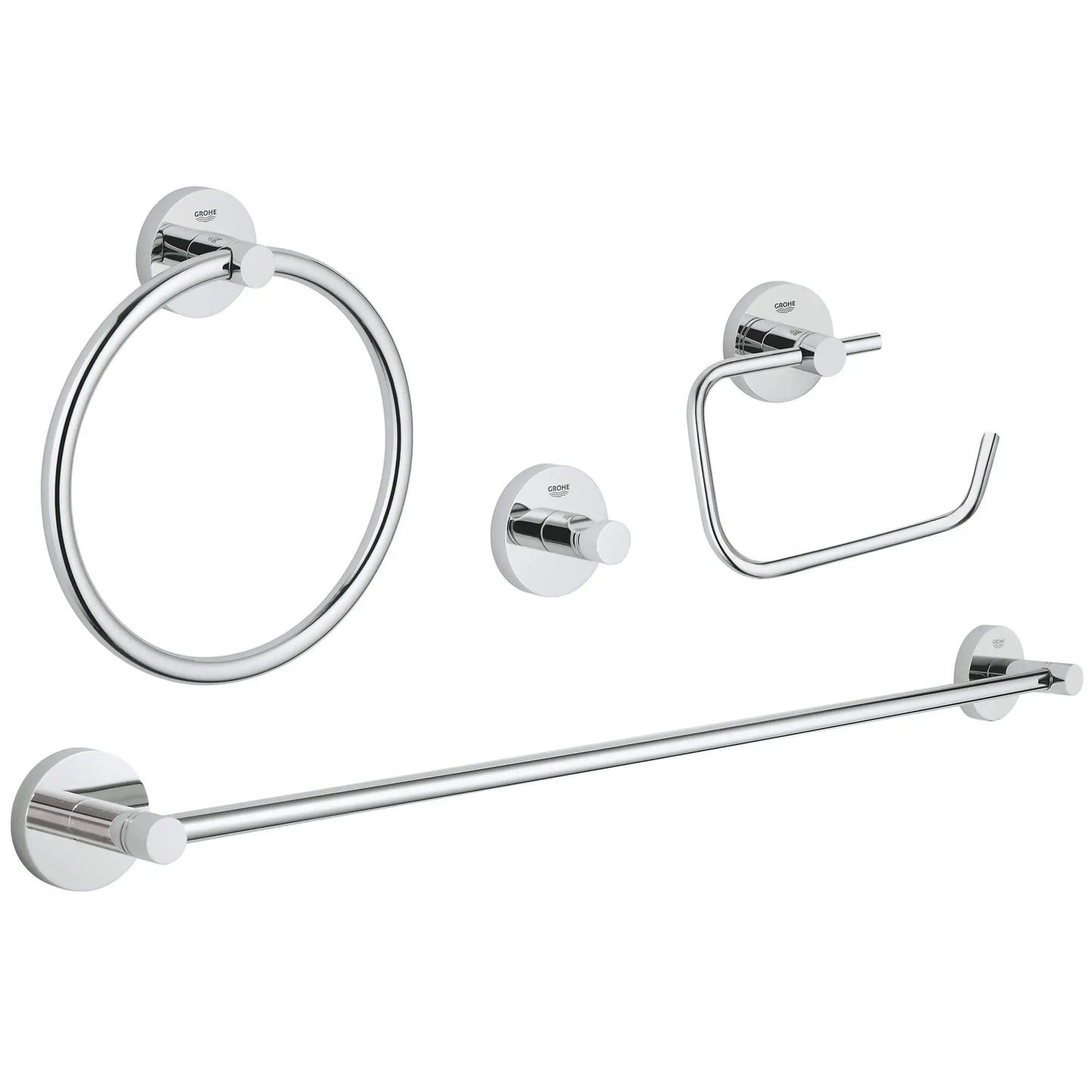 GROHE Essentials 4-in-1 Accessory Set - Chrome, 40823001