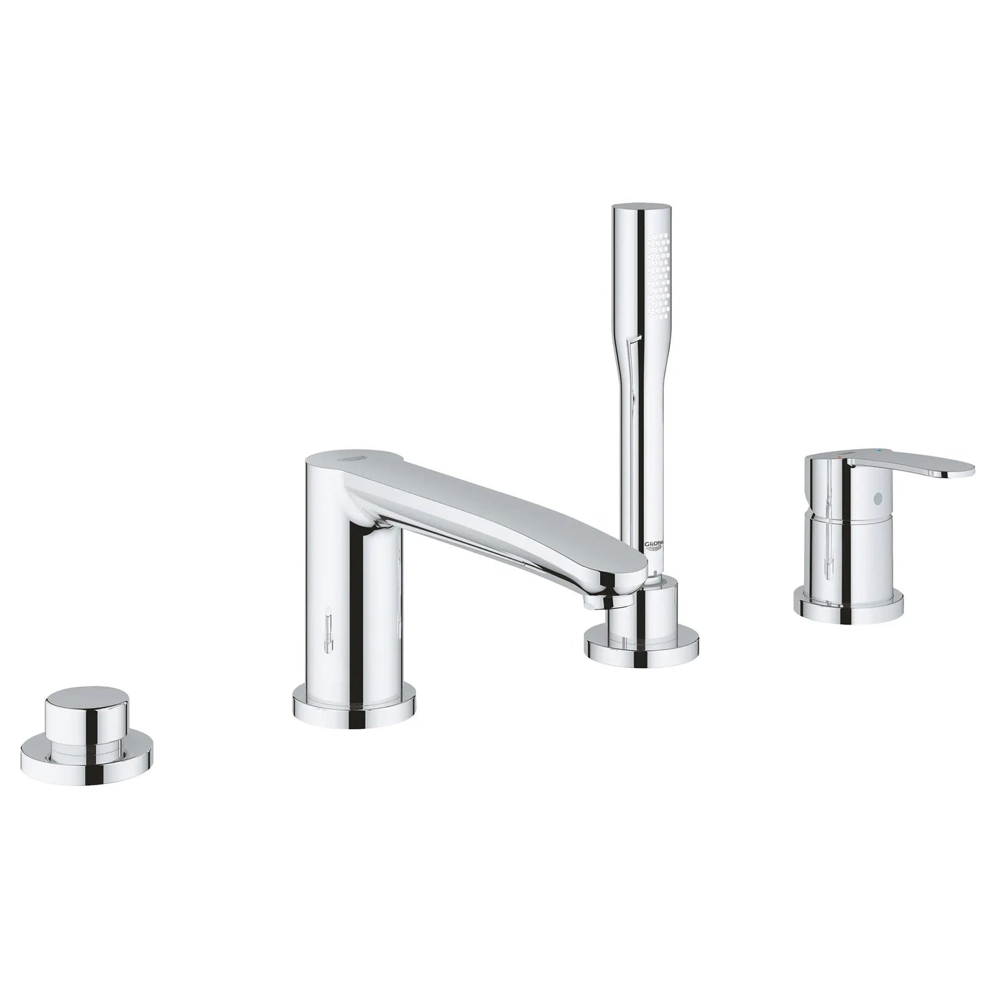 GROHE 23048003 Eurostyle Cosmopolitan 4-Hole Single-Handle Deck Mount Roman Tub Faucet with 1.75 GPM Hand Shower - Chrome