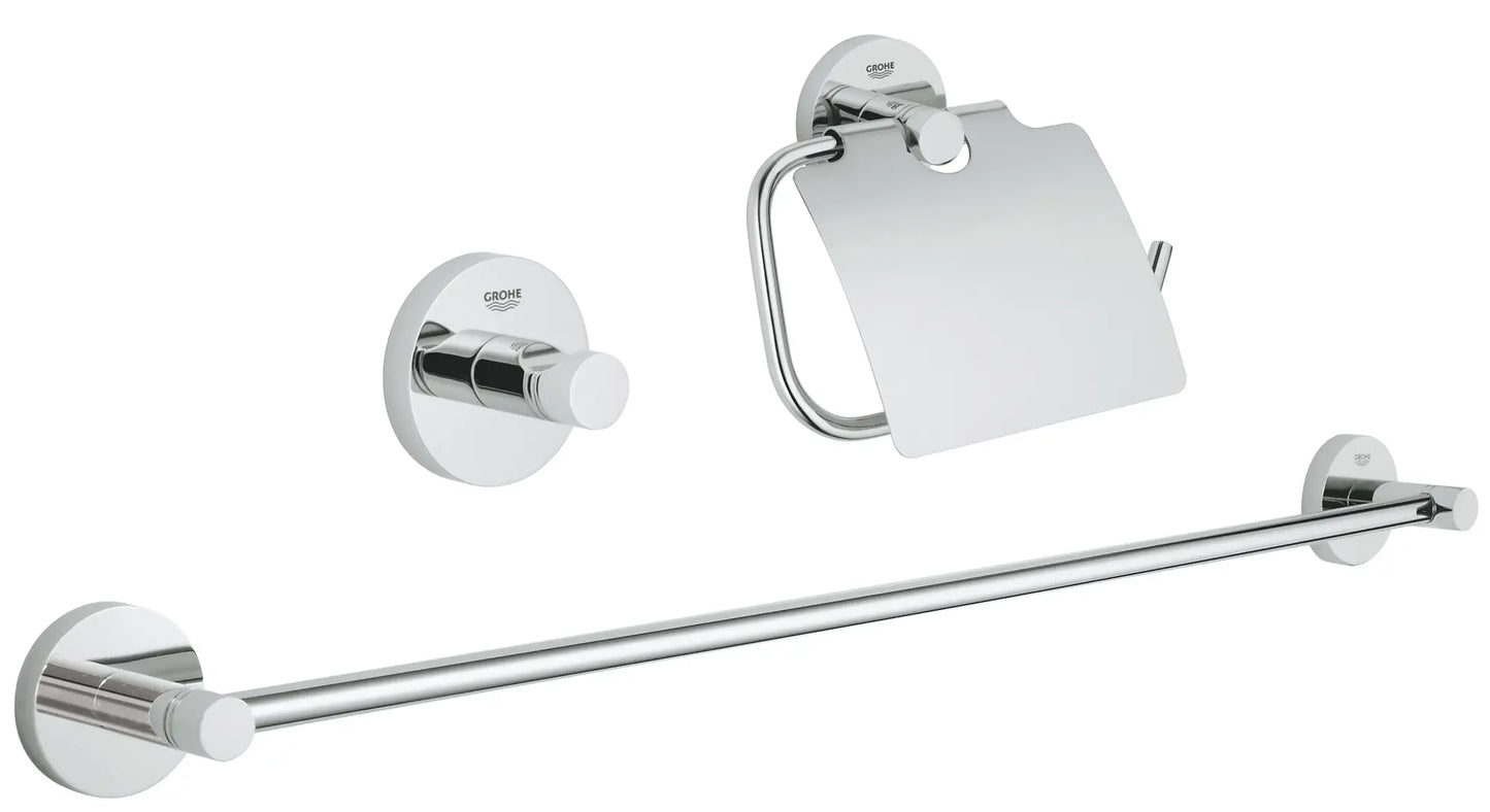 GROHE Essentials 3-in-1 Accessory Set - Chrome, 40775001