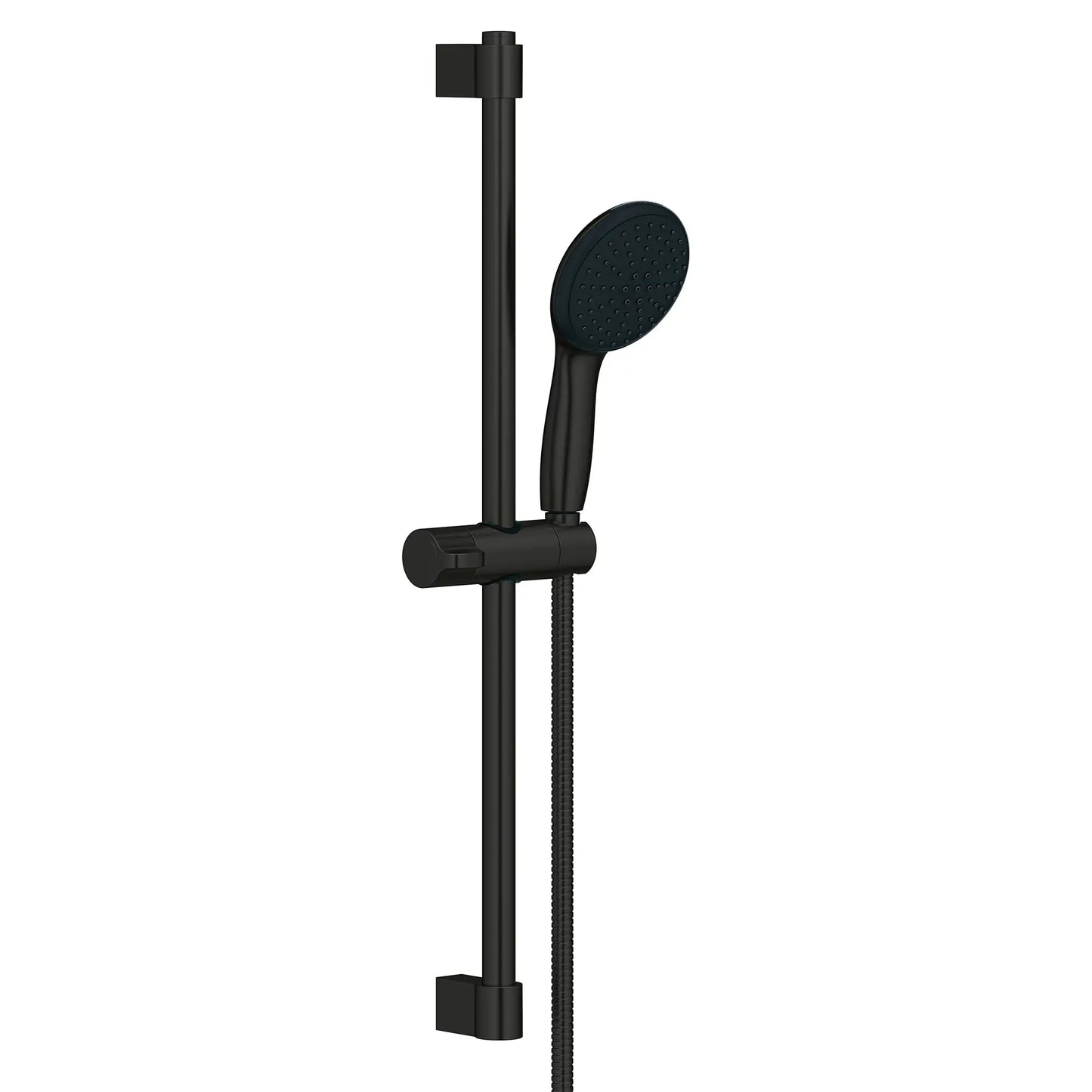 GROHE 260772432 Tempesta Round 110 24" Shower Rail Set, 2-Spray, 1.5 Gpm - Matte Black