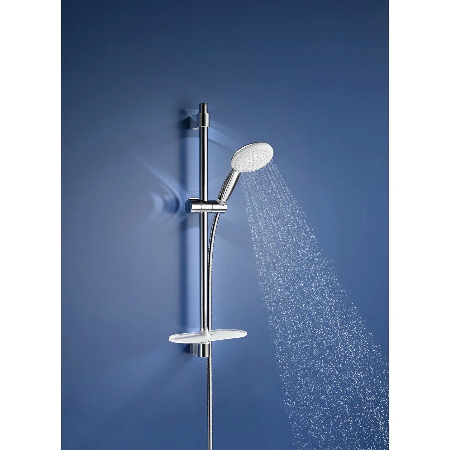 GROHE 26077002 Tempesta Round 110 24" Shower Rail Set, 2-Spray, 1.5 Gpm - Chrome