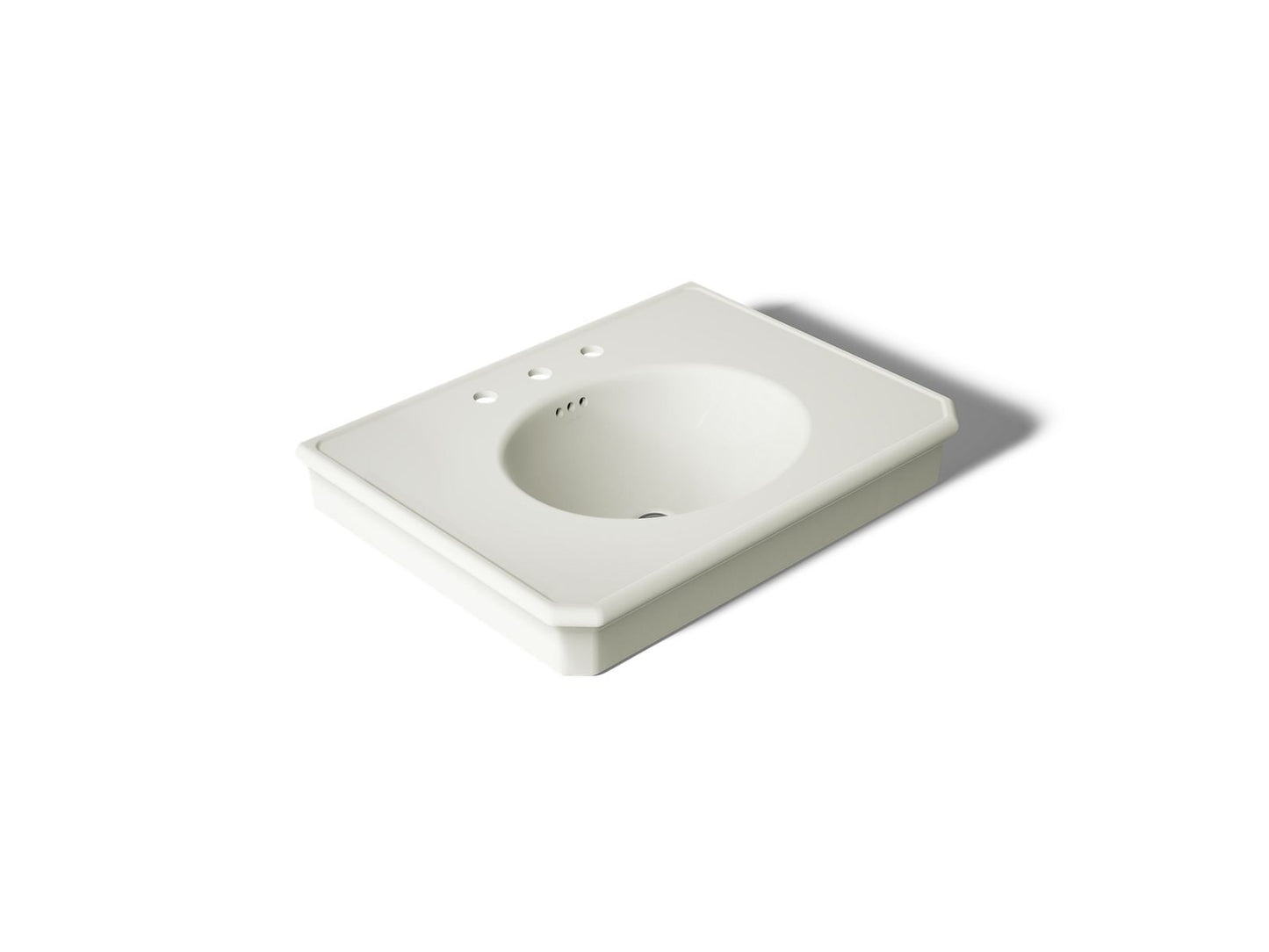 KOHLER K-38225-8-NY Claude by Studio McGee 30" rectangular pedestal/console table bathroom sink - Dune