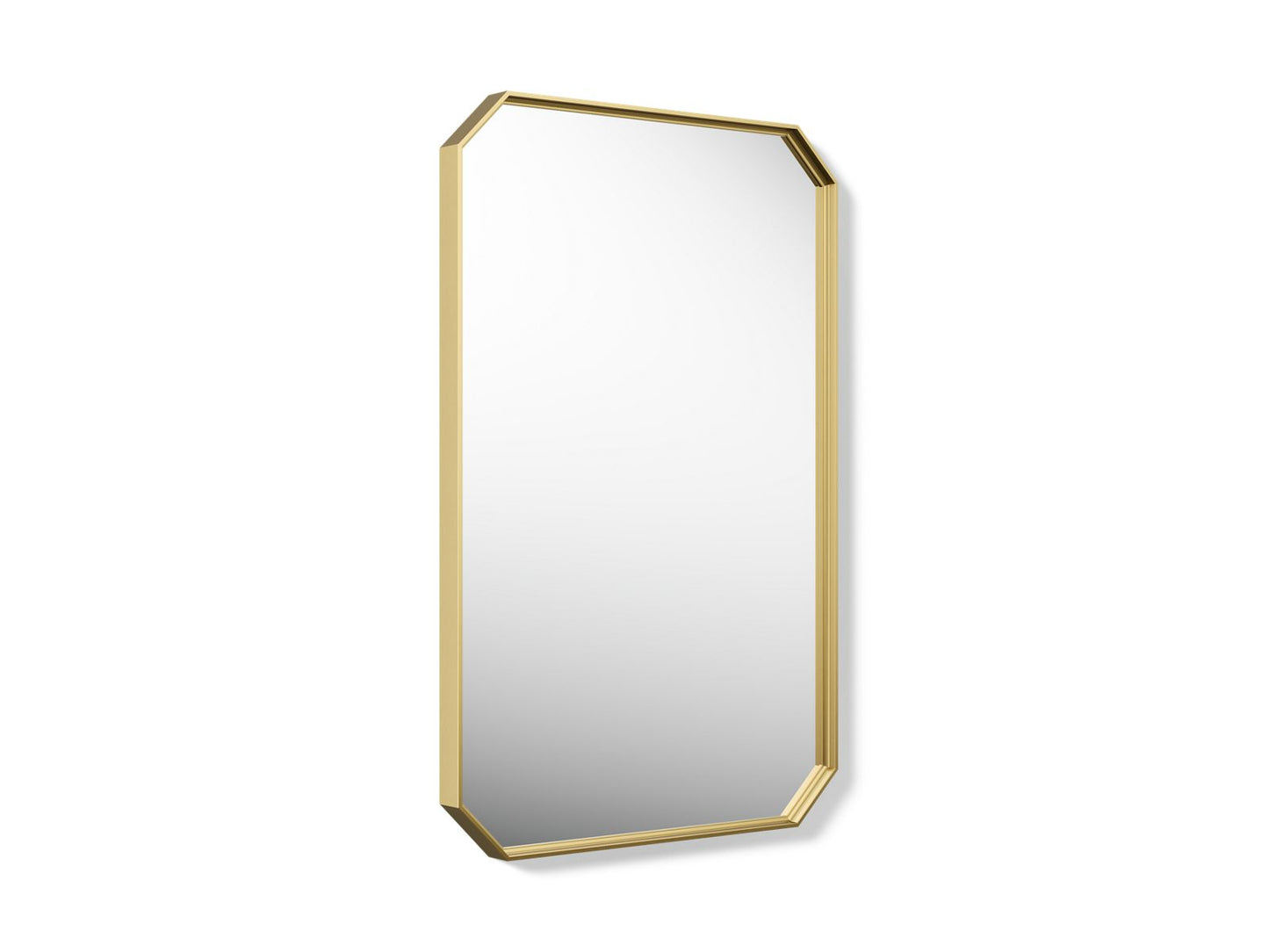 KOHLER K-39337-2MB Claude by Studio McGee 22" x 34" rectangular framed mirror - Vibrant Brushed Moderne Brass