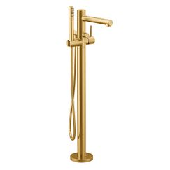 MOEN 395BG Align One-Handle Tub Filler Includes Hand Shower In Brushed Gold