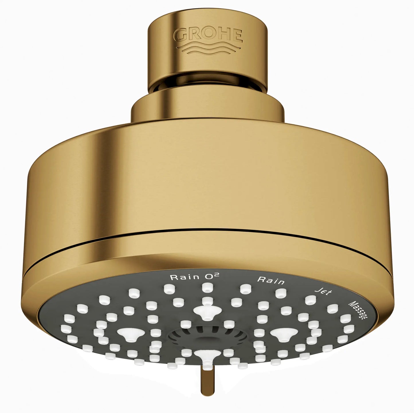 GROHE 26043GN1 Tempesta 100 Shower Head, 4" - 4 Sprays, 1.75 gpm - Brushed Cool Sunrise