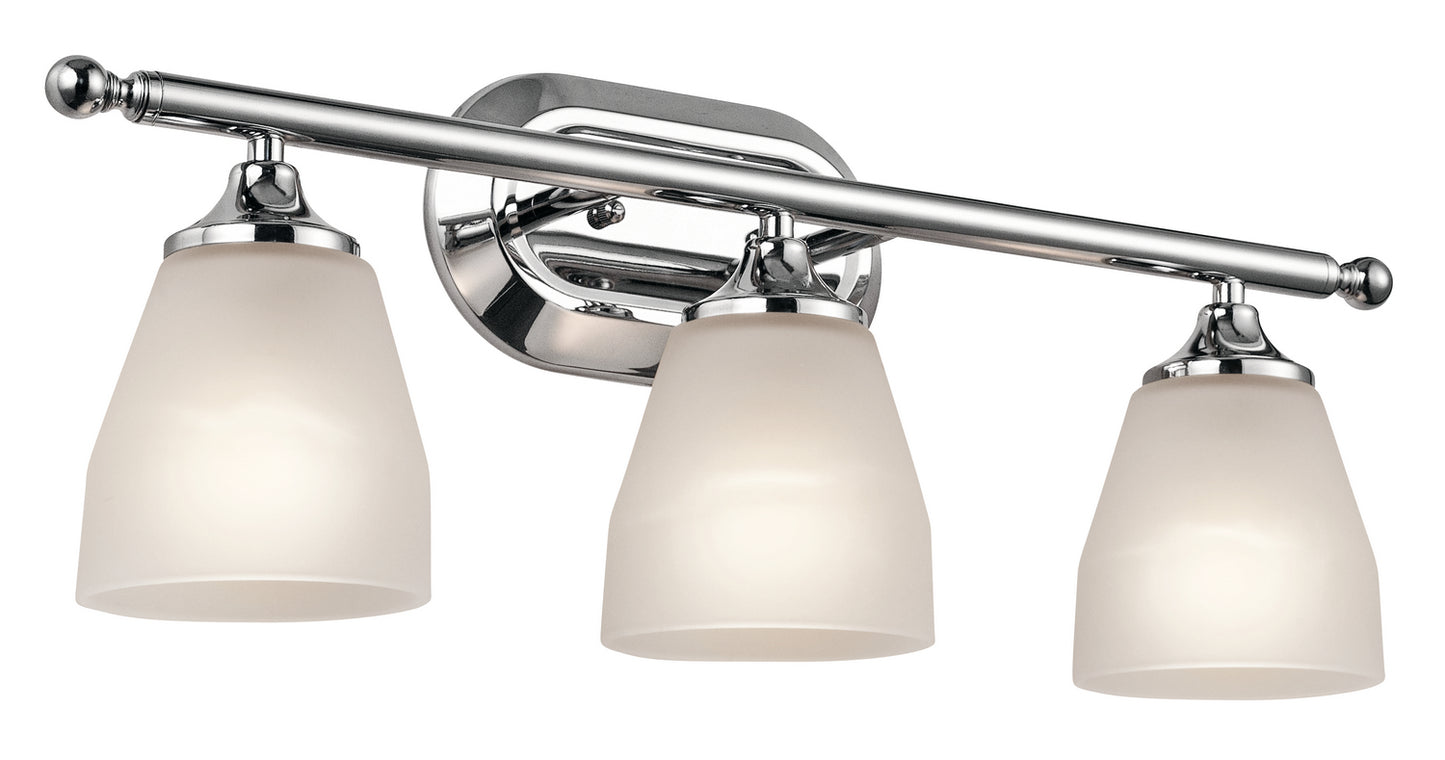 KICHLER 5448CH Ansonia Three Light Bath Chrome