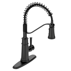 MOEN 5927BL Belfield One-Handle Pulldown Kitchen Faucet - Matte Black