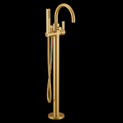 MOEN 615BG Cia One-Handle Tub Filler Includes Hand Shower In Brushed Gold