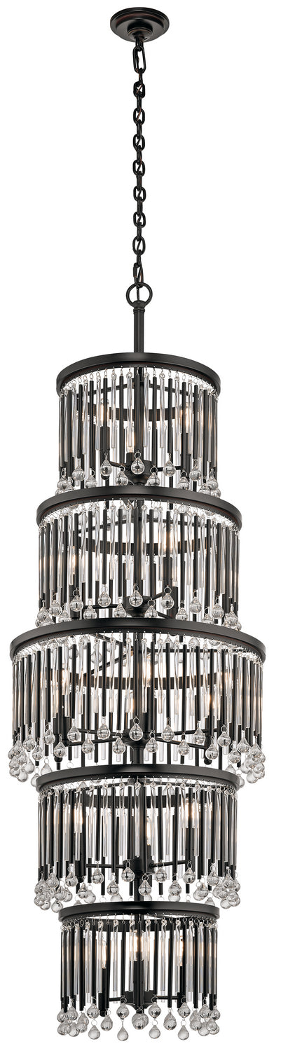 KICHLER 43758Esp Piper 18 Light Chandelier Espresso