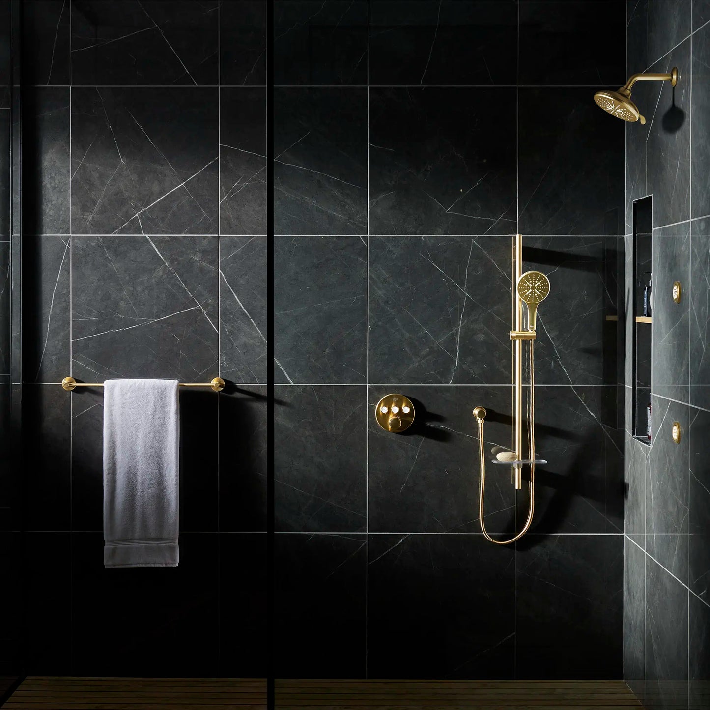 GROHE 27412GN0 Relexa 6 1⁄4" Shower Arm - Brushed Cool Sunrise