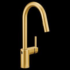 MOEN 7565EWBG Align One-Handle Pulldown Kitchen Faucet In Brushed Gold
