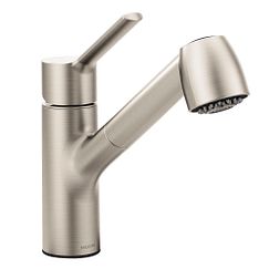 MOEN 7585SRS Method One-Handle Pullout Kitchen Faucet In Spot Resist Stainless