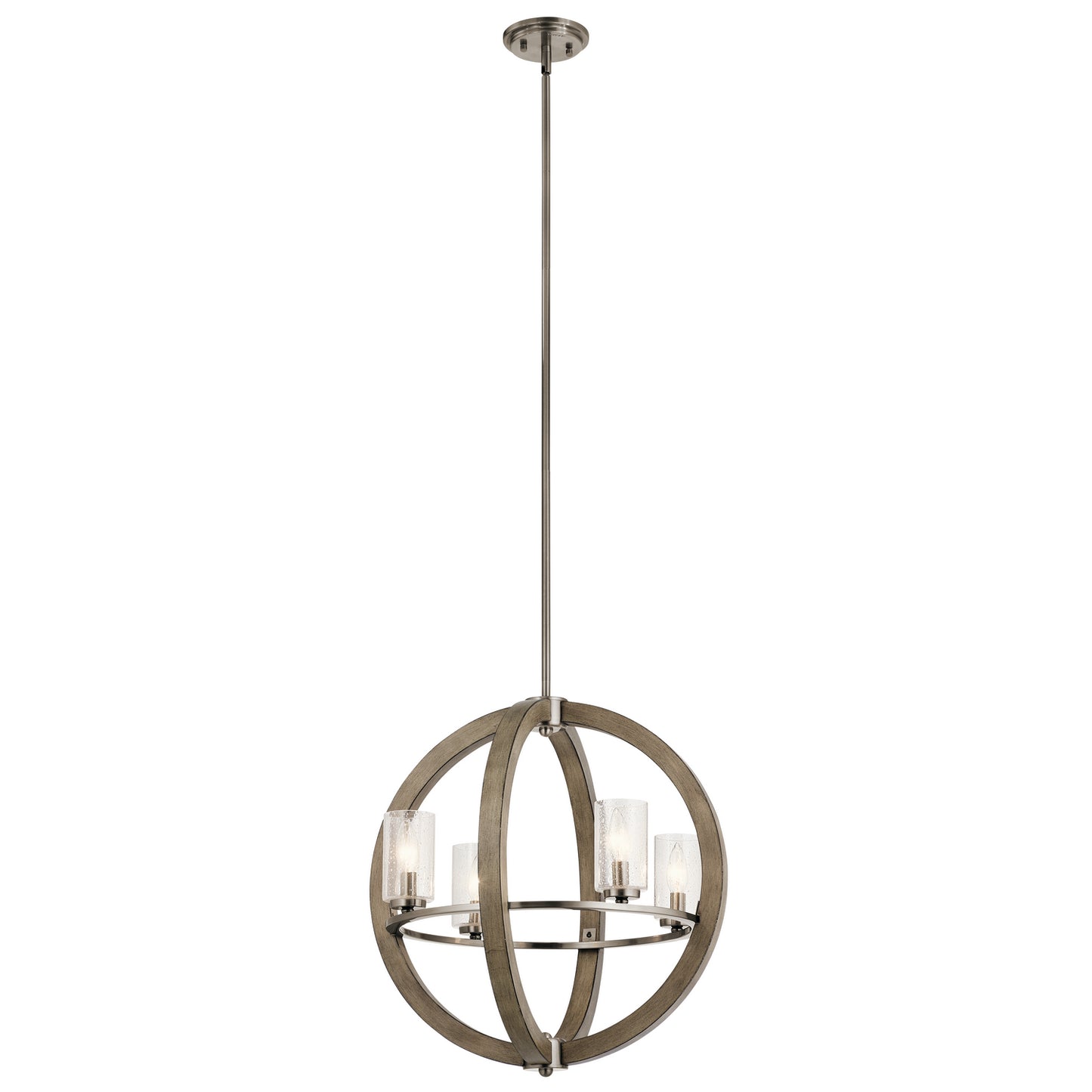 KICHLER 43185Dag Grand Bank Four Light Chandelier Distressed Antique Gray