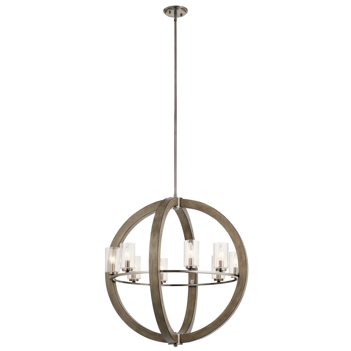 KICHLER 43190Dag Grand Bank Eight Light Chandelier Distressed Antique Gray