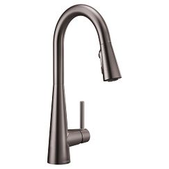 MOEN 7864BLS Sleek One-Handle Pulldown Kitchen Faucet - Black Stainless