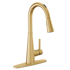 MOEN 7864EVBG Sleek One-Handle Pulldown Kitchen Faucet In Brushed Gold