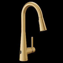 MOEN 7864EWBG Sleek One-Handle Pulldown Kitchen Faucet In Brushed Gold