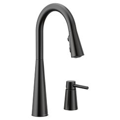 MOEN 7871BL Sleek One-Handle Pulldown Kitchen Faucet In Matte Black