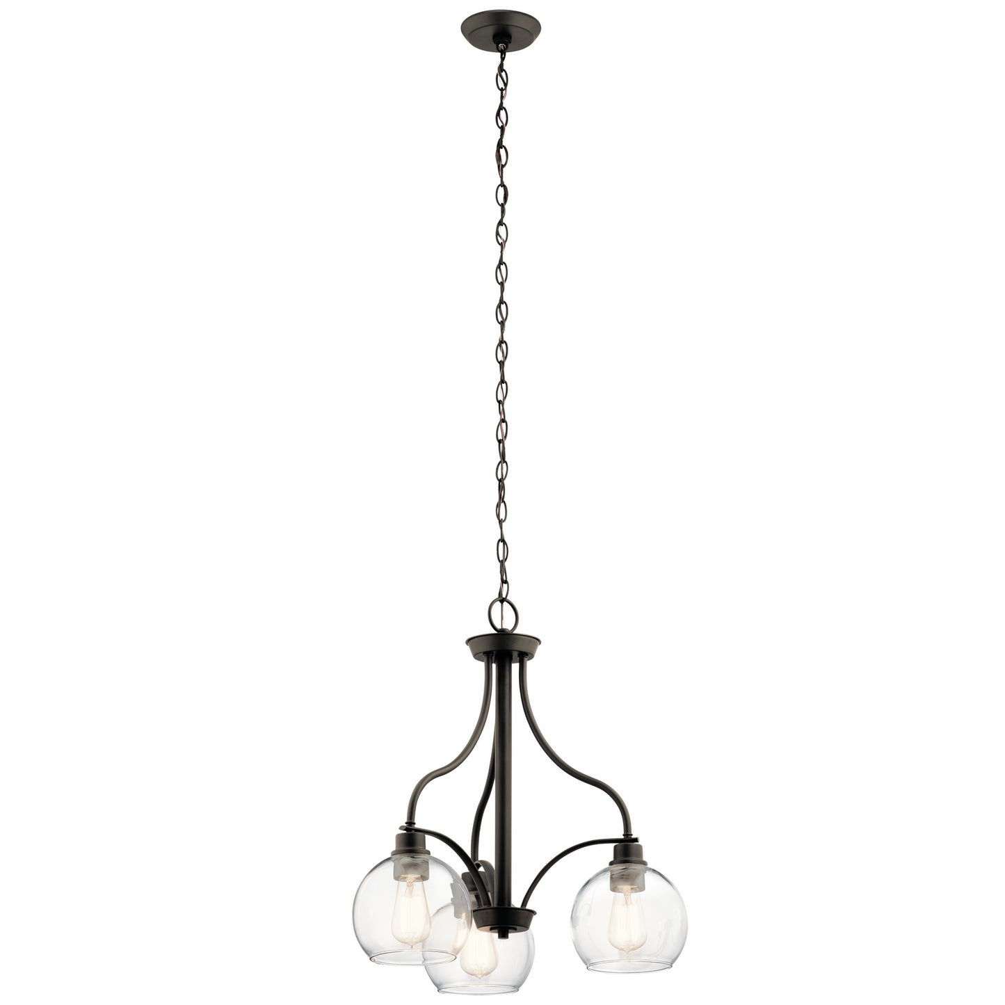 KICHLER 44063Oz Harmony Three Light Chandelier Olde Bronze