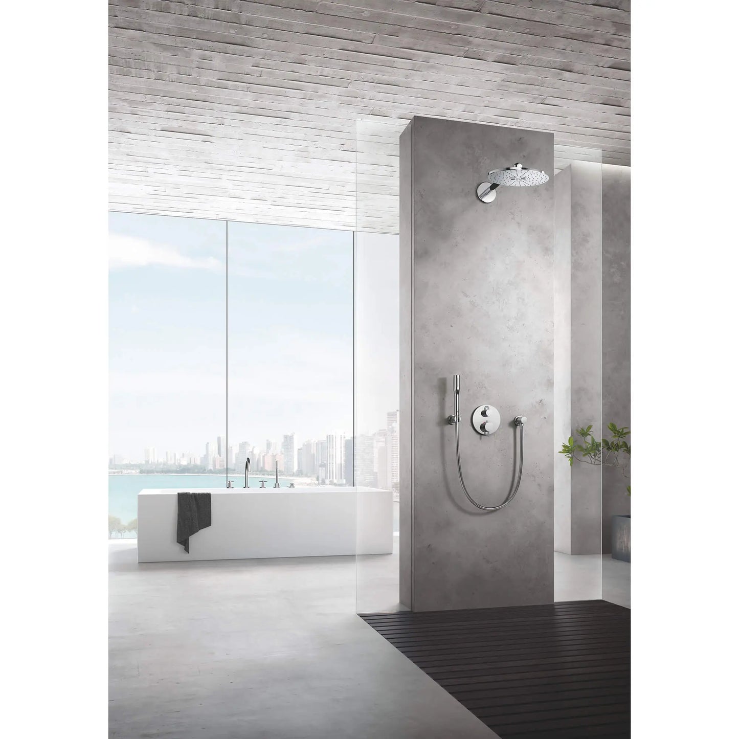 GROHE 24150003 Atrio New Single Function 2-Handle Thermostatic Valve Trim - Chrome