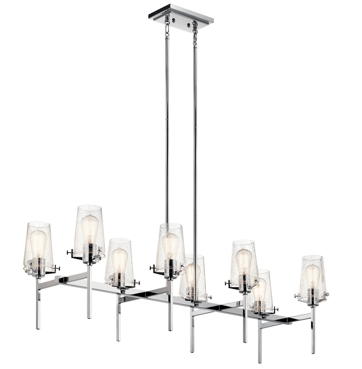 KICHLER 43696Ch Alton Eight Light Linear Chandelier Chrome
