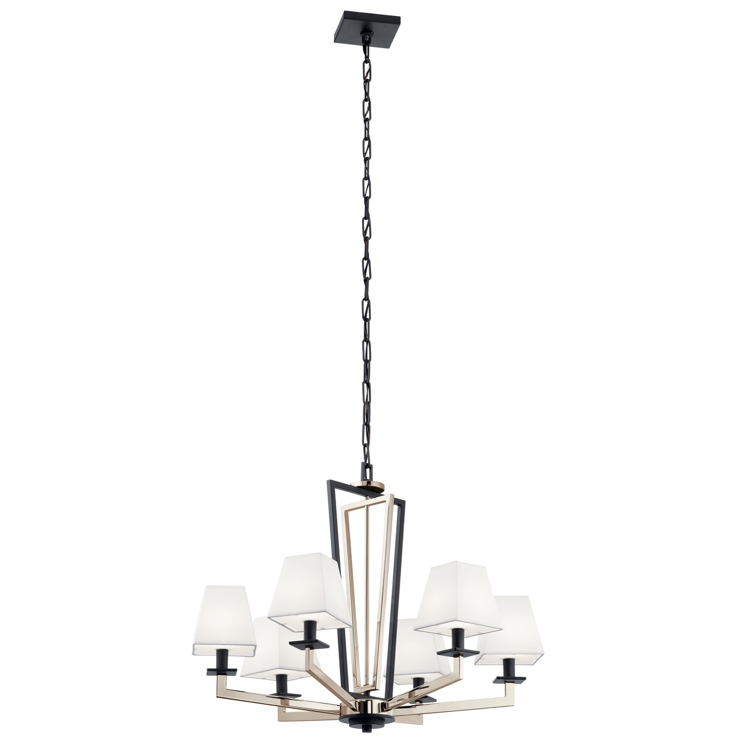 KICHLER 44022Pn Dancar Six Light Chandelier Polished Nickel