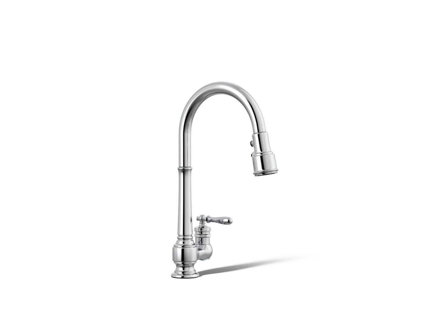 KOHLER K-99260-CP Artifacts Pull-down kitchen sink faucet with three-function sprayhead - Polished Chrome